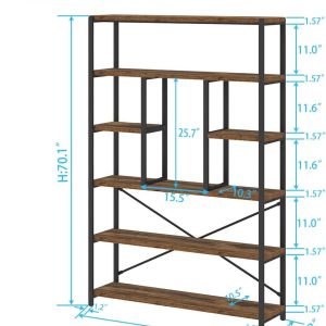 6 Tier Tall Bookshelf