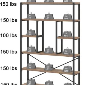 6 Tier Tall Bookshelf, Modern Large Wide Book Rack Storage, Open Display Book Shelf Organizer for Bedroom Living Room Office Oak
